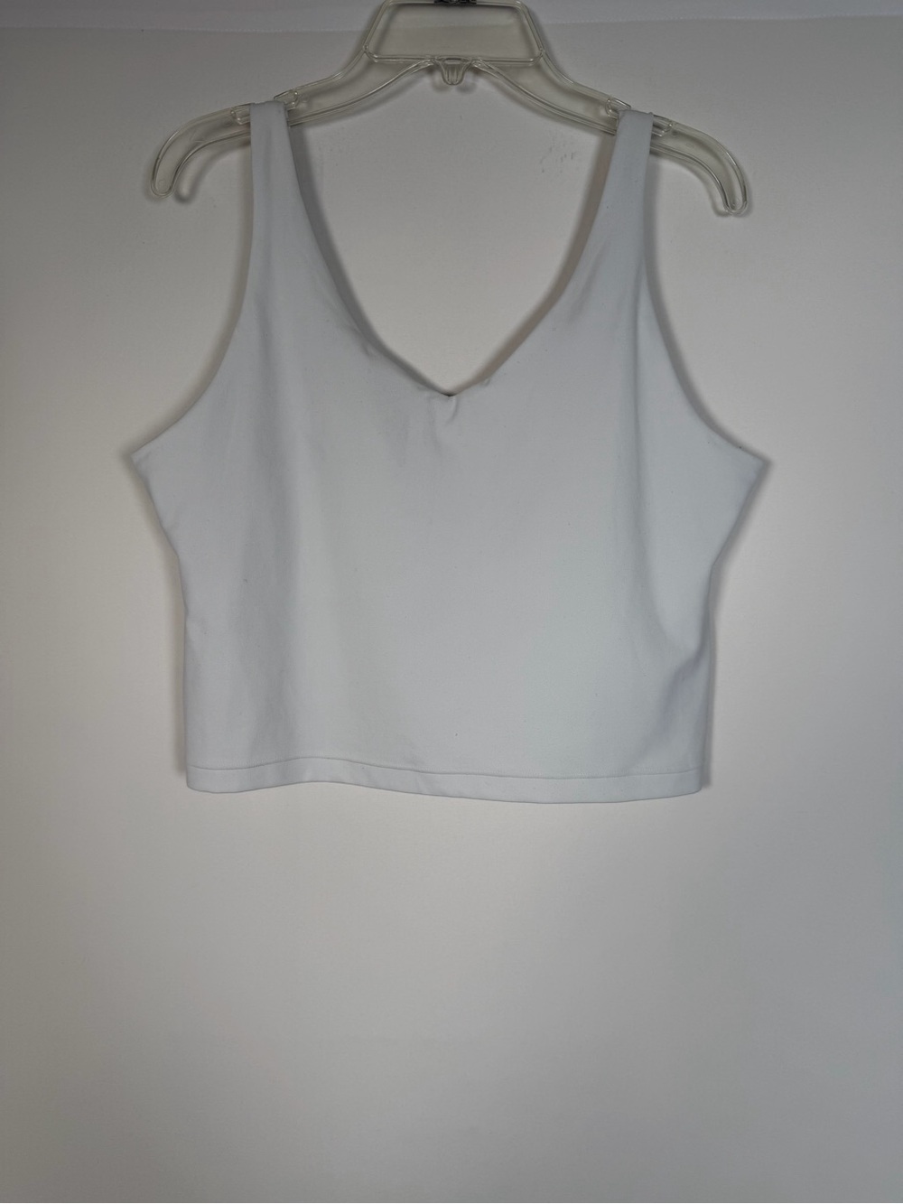 Athleta White V-Neck Crop Tank - Yoga, Workout, Athletic